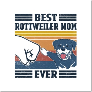 Best Rottweiler Mom Ever Black Version Posters and Art